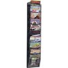 Safco Mesh Magazine Rack, 10-Pockets, 10-1/4"x3-1/2"x50-3/4", Black SAF5579BL